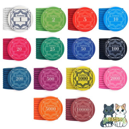 [해외]세라믹 텍사스 포커 칩 전문 카지노 세트 맞춤형  코인 로트당 10 개