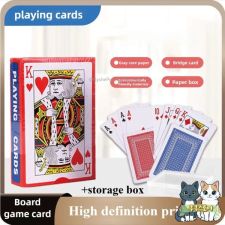 [해외]카드 플레이 포커 크기 표준 인덱스 플라스틱 코팅 블랙잭 카나스타 게임 블루 카지노 등급