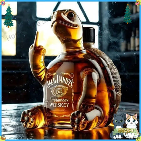 [해외]재미있는 중지 손가락 모양 10온스 위스키 글라스 디캔터 오리 거북이 개 와인 병 장식품 바 사무실 가정