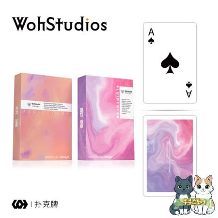 [해외]텍사스 홀덤 화이트 코어 두꺼운 포커 파티 바 게임에 적합한 4 가지 예술적 유형의 카드 놀이 57x87mm