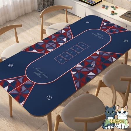 [해외]120x0cm  인 텍사스 홀드 'em 포커 게임 테이블 매트 크리 에이 티브 플레이어 고무