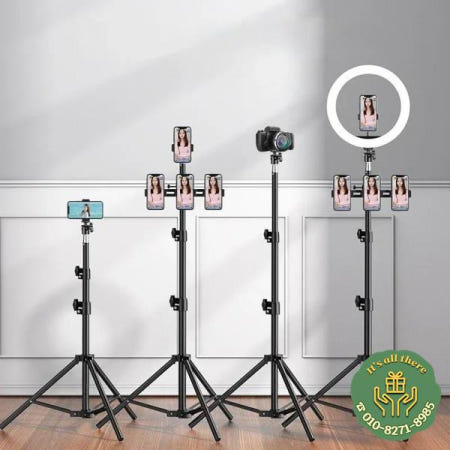 라이브 방송 삼각대 랜딩 타입 카메라 앵커 셀카 라이트 프레임 메탈 온도계 휴대폰 홀더 프로젝터 스탠드 삼각대