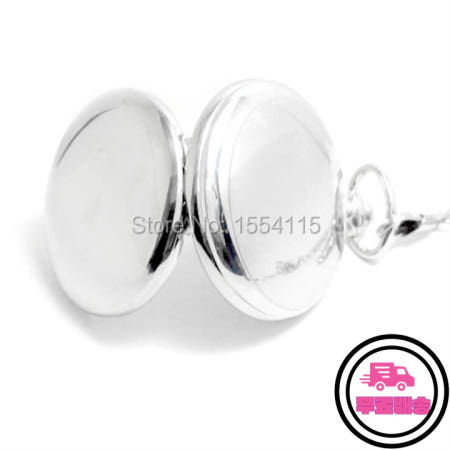 실버 광택 하이 퀄리티 기계식 포켓 시계 플립 로마 다이얼 로트당 20 개 무료