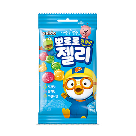 [유통기한임박] 뽀로로 과일맛 젤리 53g 어린이 키즈 유아 간식 사과 오렌지 딸기맛