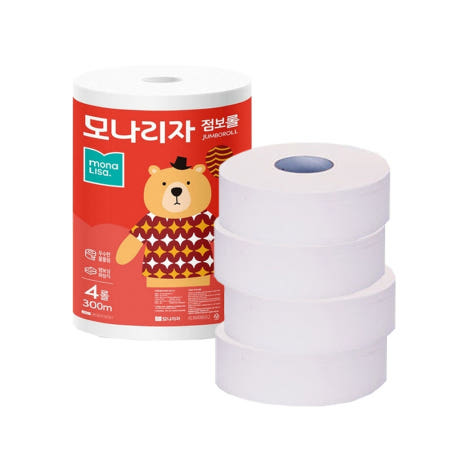모나리자 점보롤 대용량화장지 2겹 300m 4롤 엠보싱