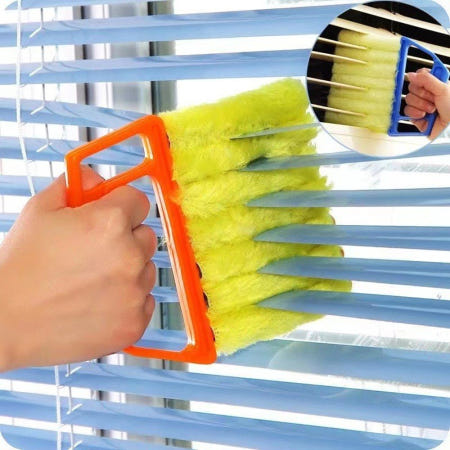 [판다친구 협력사]블라인드 청소 도구 에어컨 송풍구 창문 틈새 먼지제거 브러쉬 주황색, 1개