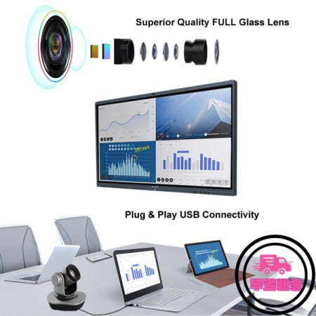 안신시 60FPS 3 in 1 화상회의 카메라 HDMI IP PTZ 30배줌 1080P POE 파나소닉 칩 브라켓 포함 리모컨
