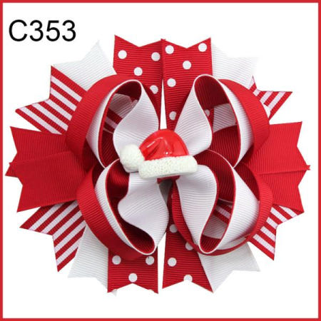 크리스마스 영감 머리 활 헤어 클립 산타 큰 액세서리 눈사람 무료  30 개