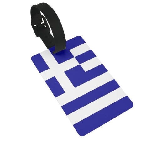 바베큐 앞치마 그리스 국기 수하물 태그 가방 액세서리 여행 PVC 탑승 휴대용 라벨 홀더 ID 이름 주소