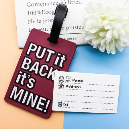 여성 휴가 액세서리 태그 이름 ID 주소 라벨 수하물 새로운 문자 프린트 PVC