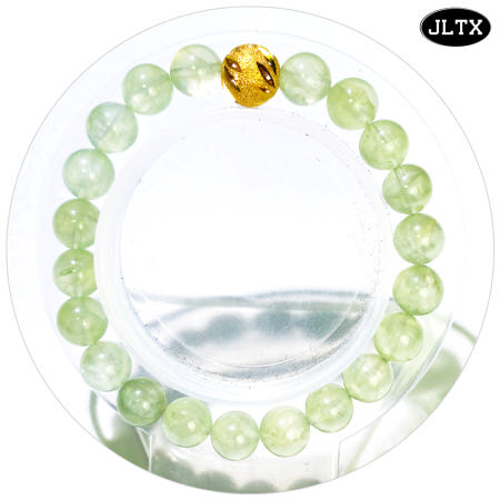 [금림천하]천연 프레나이트 실버볼 펜던트 원석팔찌 8mm 풍요 자유 재생 행운