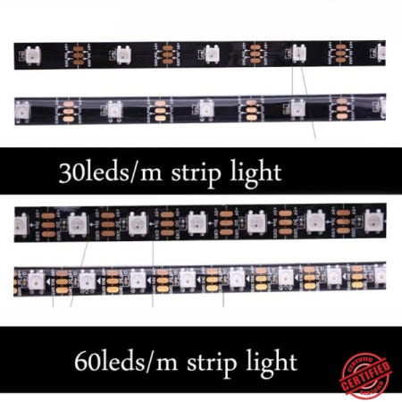 [해외]WS2812B 주소 지정 가능 레인보우 PC 디지털 LED 스트립 조명 (5V 3핀 ARGB 헤더 케이스 Asus Sync 테이프 램프용)