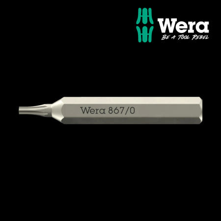 WERA 베라 867/0 마이크로 별 비트 슬롯 정밀 드라이버 비트 TX 4 x 30mm (058102)