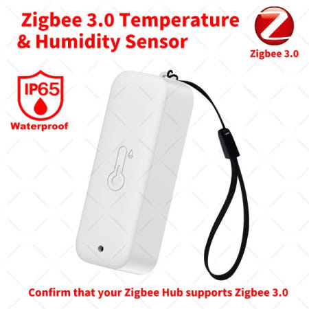 Zigbee 3.0 온도 센서 완벽방수 IP65 허브 필요 홈 어시스턴트와 연동 Yandex Alexa ZHA