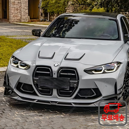 BMW G81 글로스 블랙 프론트 범퍼 카나드 3.0T 리얼 M3 컴피티션 2021-2023 에어로 플릭스 블레이드 튜닝