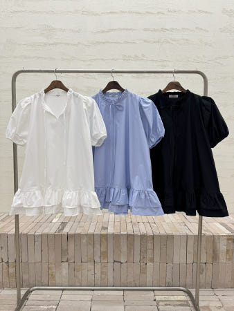 [쓰담언니협력업체]제이릿지 차이나프릴원피스(3color)