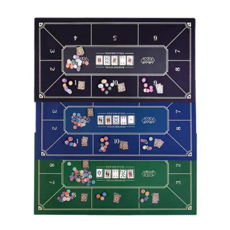 텍사스 홀덤 포커 식탁보 두꺼운 인쇄 고무 미니 테이블 천 고품질 카지노 게임 매트 레이아웃 100x50cm 3mm