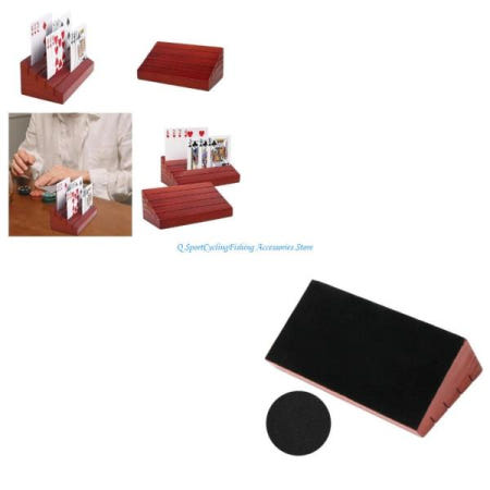 나무 놀이 카드 홀더 랙 게임 포커 좌석 어린이를 위한 데크 장로
