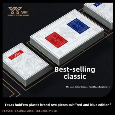 정통WPT텍사스 홀덤 포커 카드 특별 이벤트 무광택 대형 인쇄 내마모성 접이식 방수 두꺼운