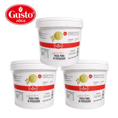 구스토에트나 피스타치오 페이스트 100% 순수 무첨가 대용량 3kg, 3개