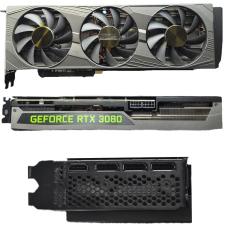 NVIDIA 지포스 RTX 3080 D6X 10GB 3팬 미사용 탈거 벌크