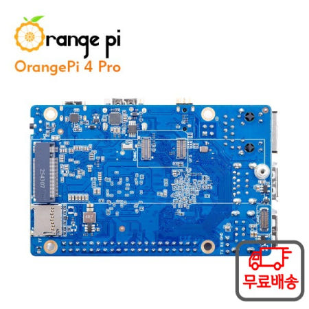 오렌지 파이 4 프로 6GB LPDDR5 + eMMC 모듈 개발 보드 올위너 A733 칩 3Tops NPU Wi-Fi6.0+BT5.4 M.2 M-키 슬롯