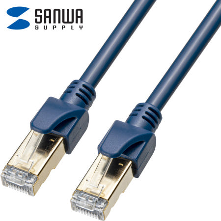강원전자 산와서플라이 CAT6A UTP 산업용 랜케이블 네비비 블루 5m