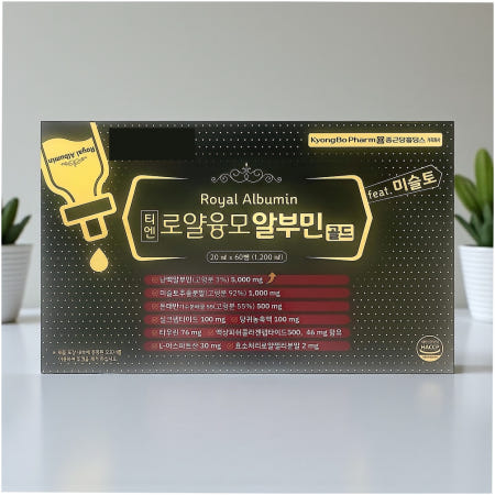 티엔 로얄 융모 알부민 골드 60병 2개월 덴마크산 고함량 단백질앰플 돈태반 미슬토 함유