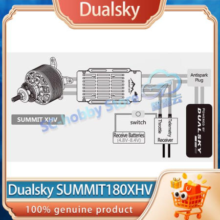 Dualsky 정상 180XHV ESC - 5-14S Lipo 지원 날개를 위한 Sbus2/EXBus/SRXL2를 자동으로 인식합니다