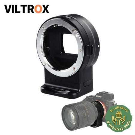 [해외]VILTROX 자동 초점 렌즈 어댑터 NF-E1 조리개 제어 니콘 F E 마운트 A9 A7II A6500 카메라