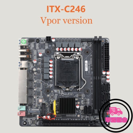 LGA1151 C246 VpSMPS NAS 마더보드 8SATA 4 LAN 2DDR4 슬롯 3M.2 PCIE X16 8/9세대 코어 E-2100/2200 시리즈 지원 웨이크업