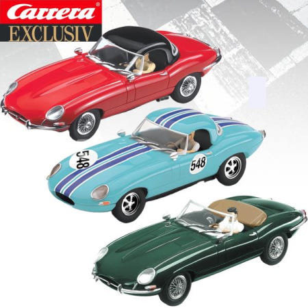 카레라 슬롯 자동차 1:24 독점 재규어 E-타입 20429 '61 하드톱/20436 컨버터블 No.548/