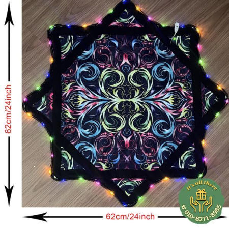 춤추는 회전 도파 대칭 패턴 휴일 파티에 적합 양면 그래픽 프린트 수제 충전식