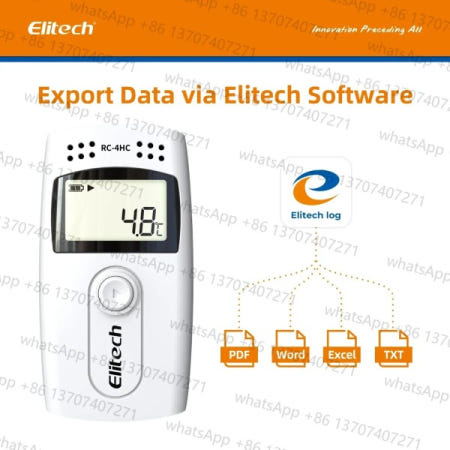 [해외]Elitech RC-4HC B 온도 및 데이터 로거 1000 포인트 기록 량 PDF 보고서