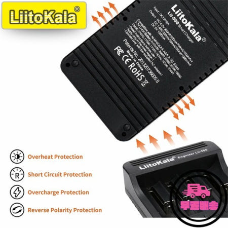 18650/26650/AA/AAA/Ni-MH/Li-ion LCD 디스플레이 용량 테스터 독립 슬롯 보호용 LiitoKala Lii-500 스마트 충전기