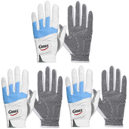 [(주)범양글러브]지맥스 라이트 LP 실리콘 양손 파크골프 골프장갑 남성/여성 3장, 21호, 스카이블루(여)