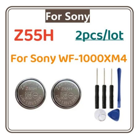 [해외]2개/몫 새로운 Z55H ZeniPower 교체 CP1254 소니 WF-1000XM4 XM4 블루투스 헤드셋 배터리 3.85V 75mAh