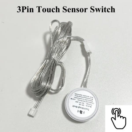 3Pin LED 광 센서 스위치 터치 활성화 12v/24v 스윕 감지 무료 캐비닛 주방 아래 목재 유리 전체