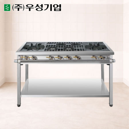 우성 업소용 가스렌지 간텍기 1200 양열 6구 업소용화구