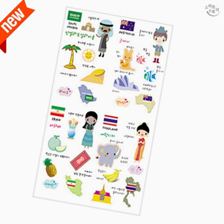 [SCS협력사][아시아전통] 문화스티커 90x150mm 테마형 디자인