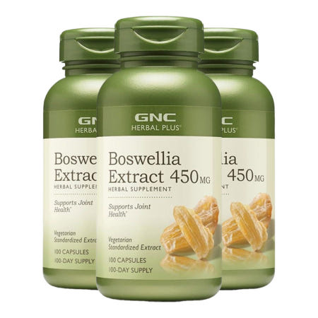 [해외]GNC 보스웰리아 허벌 플러스 450mg 식물성 100캡슐 3개