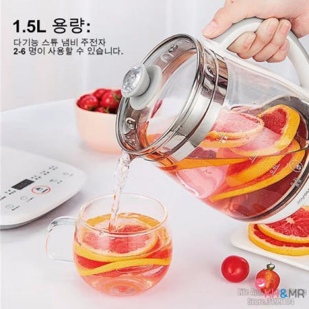 Joyoung 전기 주전자 1.5L 가정용 다기능 건강 냄비 조정 가능한 화력 온도 차 디저트 수프 DGD1506BQ