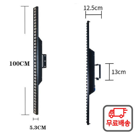 2PC 36LED 포인트 제어 RGB 3IN1 벽 세척 빛 DMX Led 바 라인 워시 무대 조명 Dj 디스코 파티 경마 램프