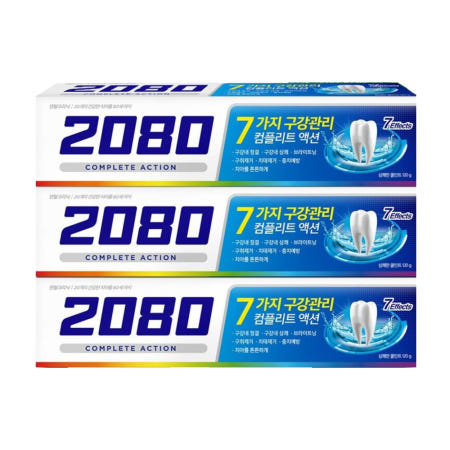 애경 2080 컴플리트 액션 치약 120gx3입 쿨민트향