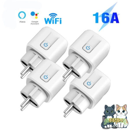 [해외]Tuya WiFi 스마트 플러그 1A/20A EU 소켓(전원 모니터 타이밍 포함) 라이프 지원 Alexa Google 홈 Yandex SmartThings