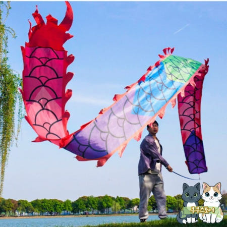 [해외]200 스타일 한 사람을위한 중국어 다채로운 댄스 드래곤 폴 소품 무대 공연 피트니스 선물 사자 정의