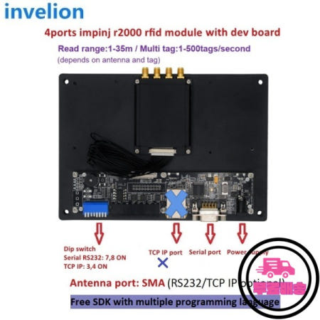 865Mhz Impinj R2000 장거리 블루투스 UHF RFID 모듈 TTL Gen2 고정 이더넷 리더 무료 C # Java SDK 소스