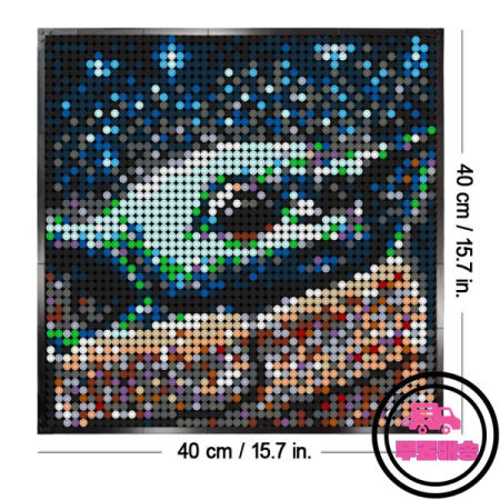 벽장식 장난감 31205 MOC 마스터 요다 스타 무비 피규어 픽셀 아트 페인팅 블록 창의적인 선물