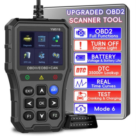 [해외]자동차 전문 OBD2 스캐너 진단 도구 체크 엔진 경차 코드 리더 모든 CAN OBDII 대한 오류