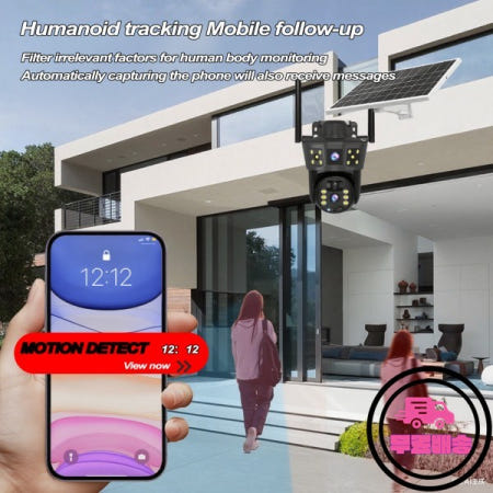 4G 태양광 카메라 무선 CCTV HD 양방향 음성 AI 감지 4MP 자동 추적 보안 모니터 V360 PSMPS 야외